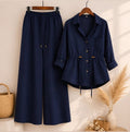 Luxe Breeze Blue Two-Piece Co-Ord Set