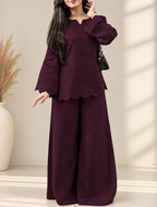 Pure Linen Wine Terracotta Co-Ord Set